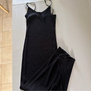 Only Hearts Black Ribbed Maxi Dress